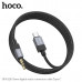 Аудио переходник Type-C(AM)-Jack3,5(AM) HOCO UPA32B 1м, алюминиевый сплав+нейлон, Black.