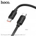 Кабель USB-C/USB-C HOCO X115 1м, 5A, 240W, ПВХ, Black