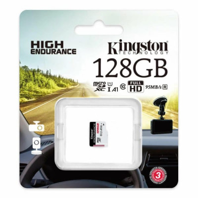 Карта памяти MicroSD Kingston 128GB Class 10 Canvas Select High Endurance UHS-I A1 V30 U1 (95 Mb/s)