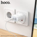 Вилка-переходник HOCO AC6 10A, 250V, White