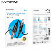 Кабель Аудио 3,5 Jack-3,5 Jack BOROFONE BL26 1м, TPE, Black