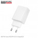 СЗУ-USB-USB-C BOROFONE BAS74A QC3.0 18W, PD20W, White. Выход USB-C: 20W +USB-A: 18W. USB-C+USB-A=5V/3A.