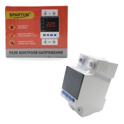 Реле контроля напряжения SPARTUM AC140-210V/230-300V 50/60Hz 1-40А