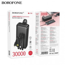 Внешний аккумулятор 30000 mAh Borofone BJ79B с 3мя кабелями Black
Емкость: 30000mAh 111Wh. Номинальная емкость: 16500mAh. Вход: USB-C/USB-A кабель: 5V/2A. Выход: USB-A: 5V/2A. USB-C/IP кабель: 5V/2A. LED индикатор уровня заряда батареи. Материал: ABS+PC. 