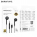 Наушники вкладыши BOROFONE BM100, аудио разъем Type-C, с микрофоном, Black. Материал: ABS+TPE. Динамик: 14мм. Длина кабеля: 1.2м. Вес: 13г.