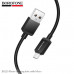 Кабель Micro USB BOROFONE BX120 1м, 2.4A, нейлон, Black (1/360)