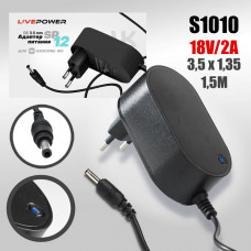 Блок питания для VK Капсула Live Power SP12 18V/2A (3,5х1,35), кабель 1,5м, Black