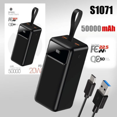 Внешний аккумулятор 50000 mAh Deespi DP50Q PD20W/QC3.0/Fast 22.5W/LED Display Black