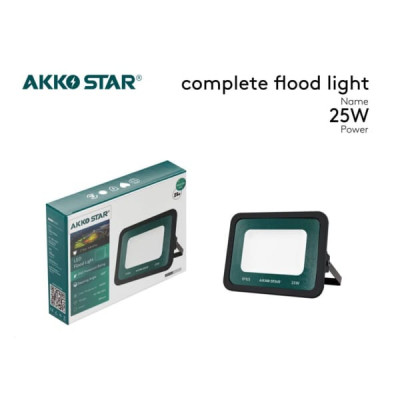 Прожектор светодиодный AKKOSTAR AC180V-265V classic 25W/2200lm IP65 168угол расс-я (6500K) 170х115мм