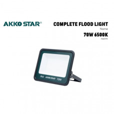 Прожектор светодиодный AKKOSTAR AC180V-265V classic 70W/6000lm IP65 168угол расс-я (6500K) 280х210мм