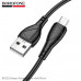 Кабель Micro USB BOROFONE BX121 1м, 2.4A, ПВХ, Black.