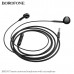 Гарнитура вкладыши BOROFONE BM100 Black с микрофоном. Материал: ABS+TPE. Динамик:14мм. Длина: 1.2 м. Вес: 13г.