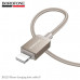 Кабель Lightning BOROFONE BX120 1м, 2.4A, нейлон, Gold