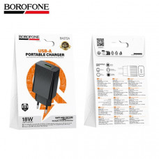 СЗУ-USB BOROFONE BAS72A QC3.0, 18W, Black
ABS-пластик. Размер: 88 х 41.5 х 26мм. Вес: 40г.