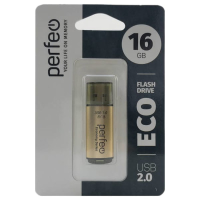 USB флеш-диск 16Gb Perfeo E04 Gold economy series