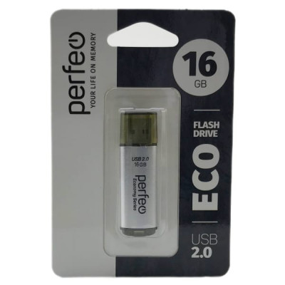 USB флеш-диск 16Gb Perfeo E04 Silver economy series