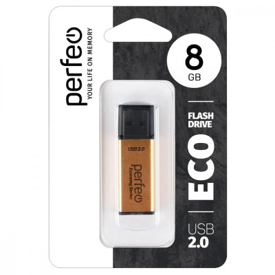 USB флеш-диск 8Gb Perfeo E03 Gold economy series