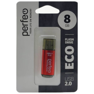 USB флеш-диск 8Gb Perfeo E04 Red economy series