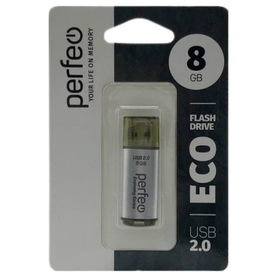 USB флеш-диск 8Gb Perfeo E04 Silver economy series