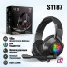 Гарнитура проводная полноразмерная игровая ONIKUMA K19 Black (RGB наушники 40мм, чувствительность 110 дБ, частота 20Hz-20КГц, светодиод ПРЯМОЙ ТОК 5V микрофон полнонаправленный 36 дБ, длина провода 2,2м, разъем USB+3.5мм)