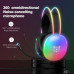 Гарнитура проводная полноразмерная игровая ONIKUMA X25 Black (RGB наушники 50мм, чувствительность 101 дБ, частота 20Hz-20КГц, микрофон полнонаправленный 38 дБ, длина провода 2м, разъем USB+3.5мм)
