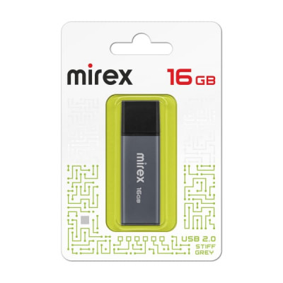 USB флеш-диск 16Gb MIREX Stiff Gray (ecopack)