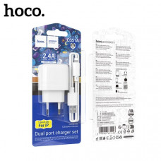 СЗУ-2USB Lightning HOCO CS51A 1м, 2.4A, White