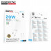 СЗУ-USB-USB-C (Type-C)-Type-C BOROFONE BA104A 1м, PD20W+QC3.0 18W, White