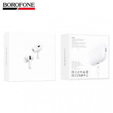 Гарнитура вакуумная Bluetooth Borofone BW92 White. Емкость батареи: зарядный чехол 300mAh, гарнитура 30mAh. Время работы: 4 ч, в режиме ожидания 200 ч. Материал: ABS. Размер: 53.8х44.3х21.5мм, общий вес: 43г. Функции: ведущий-ведомый, переключение песен, 