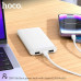 Внешний аккумулятор 10000 mAh 37 W HOCO DB90 Brilliant White. Размер 68,5х16,2х140,6мм. Вес 223,7г.
