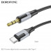 Аудио переходник Type-C(AM)-Jack3,5(AM) Borofone BL19 Creator 1м, TPE, Black
