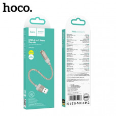 АКЦИЯ!!! Аудио переходник AUX(AF)-USB(AM) HOCO UPA32D 15см, Gold. Продается КРАТНО 5шт!!!