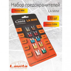 Набор флажковых предохранителей MINI Lavita 10 шт (5-30А), на блистере