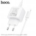 СЗУ-USB-USB-C (Type-C)-Lightning HOCO CS54A Surplus PD20W+QC3.0 18W, White