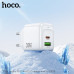 СЗУ-USB-USB-C (Type-C)-Type-C HOCO CS55A Surplus PD30W+QC3.0 18W, White