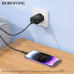 СЗУ-USB-USB-C BOROFONE BA96A PD20W+QC3.0 18W, Black с цифровым дисплеем.