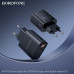 СЗУ-USB-C BOROFONE BA97A PD30W, Black с цифровым дисплеем.