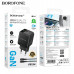 СЗУ-USB-C (Type-C)-Lightning BOROFONE BN18 GaN PD20W, Black. Кабель 1м.