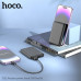 Внешний аккумулятор 5000 mAh HOCOJ115 Black. Портативное зарядное устройство имеет Micro USB, USB-C(вход) и 2 шт USB-A (выход).