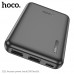 Внешний аккумулятор 5000 mAh HOCOJ115 Black. Портативное зарядное устройство имеет Micro USB, USB-C(вход) и 2 шт USB-A (выход).