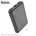 Внешний аккумулятор 5000 mAh HOCOJ115 Black. Портативное зарядное устройство имеет Micro USB, USB-C(вход) и 2 шт USB-A (выход).