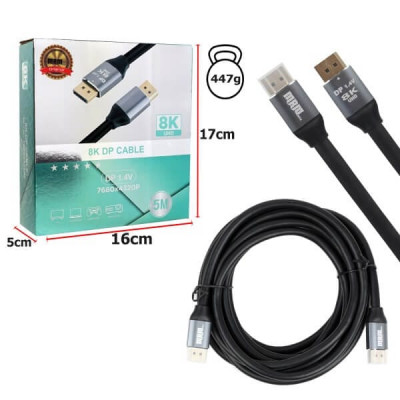 Кабель DisplayPort вилка - DisplayPort вилка, 8K, длина 5 м (7680х4320P)