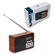 Perfeo радиоприемник цифровой ALPINIST FM+ 70-108МГц/ MP3/microSD коричневый. Питание USB или 1х18650. Выходная мощност 5Вт.