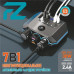 Разветвитель прикуривателя FaizFull FZ52 7В1 (45W быстрая зарядка) 12-24V ,(USBx3, Type-c х1, 3 Гнезда) с вольтметром, кабель 75см. USB+USB-C 30W, 2USB 2.4A 15W.