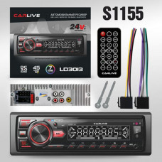 Автомагнитола 1DIN CarLive LD3013 LED.2USB.BT.TF.FM.ISO.7RGB.4RCA 24V. Поддержка MP3, WMA, ID3-Tag. RGB-подсветка 7 цветов. Макс. вых.мощность 4х45Вт. Поддерживает мобильные приложения. Пульт.