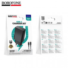 СЗУ-USB-C (Type-C)-Lightning BOROFONE BAS75A 1м, PD30W, Black
