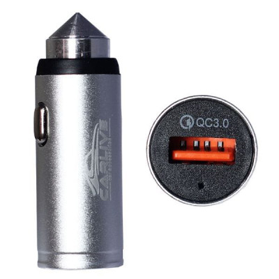 АЗУ USB CARLIVE Carlive CR26 QC3.0 5V/3A, Silver, в блистере