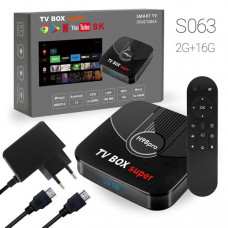 Приставка TV BOX Android H98pro 2G+16G Amlogic S905Y4. Wifi 5G/ MicroSD до 64Гб. LAN 100Mb. CPU 4 CORE. В комплекте: приставка, пульт, кабель HDMI, адаптер питания, инструкция.