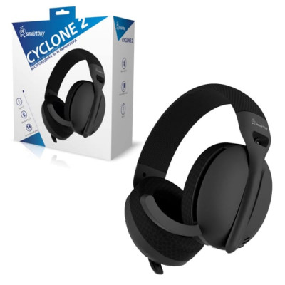 Гарнитура беспроводная полноразмерная Bluetooth Smartbuy CYCLONE 2, 40мм, 120дБ, черный. Ёмкость аккумулятора 300 мАч/3.7 В. Максимальное время работы до 18 часов. Время полной зарядки 2 часа. Разъем для зарядки Type-C.