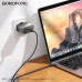 СЗУ-USB-2USB-C (Type-C)-Type-C BOROFONE BN22 1м, PD65W+22,5W, Metal Gray